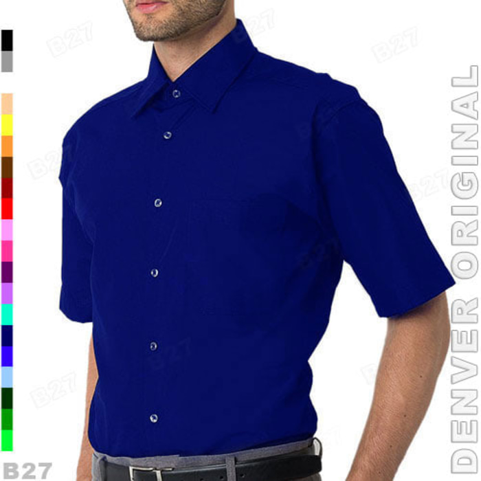 Jual Denver Kemeja Denver B8 35 Baju Kerja Pria Lengan Pendek Polos Biru Tua Harga Murah Ralali Com Harga Grosir 2021 Ralali Com