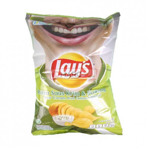 Contoh Kemasan Lays Saus Krim dan Bawang