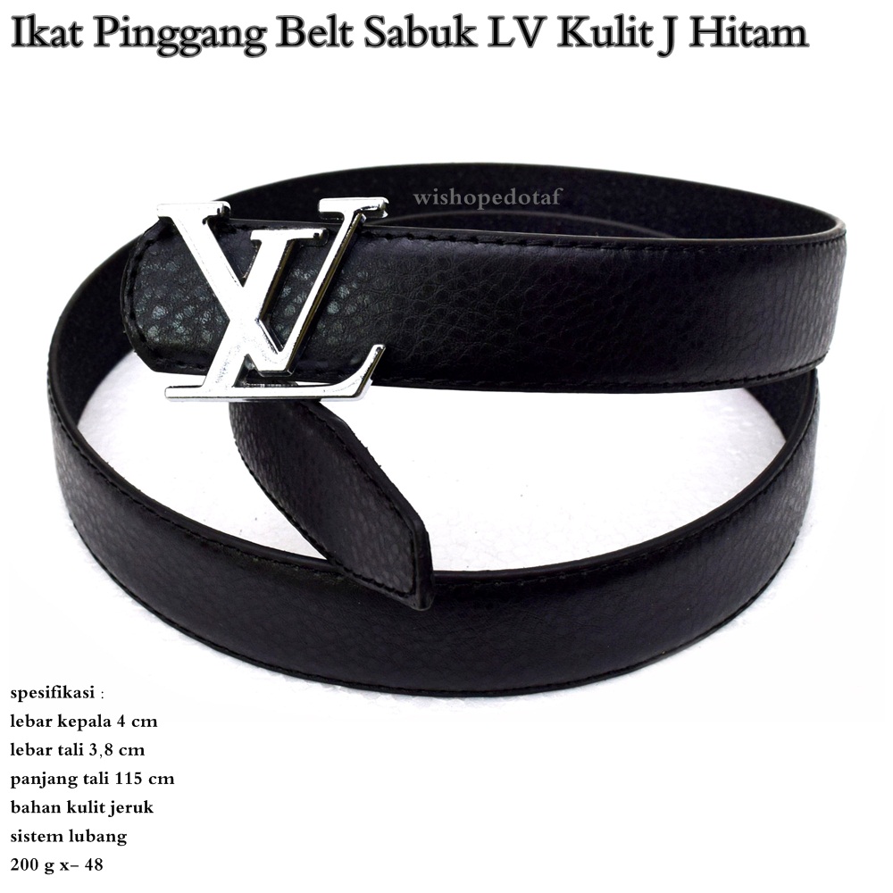 Jual TIDAK ADA MEREK Ikat pinggang / sabuk / belt LV Kulit J - HITAM harga  murah  Harga Grosir 2023