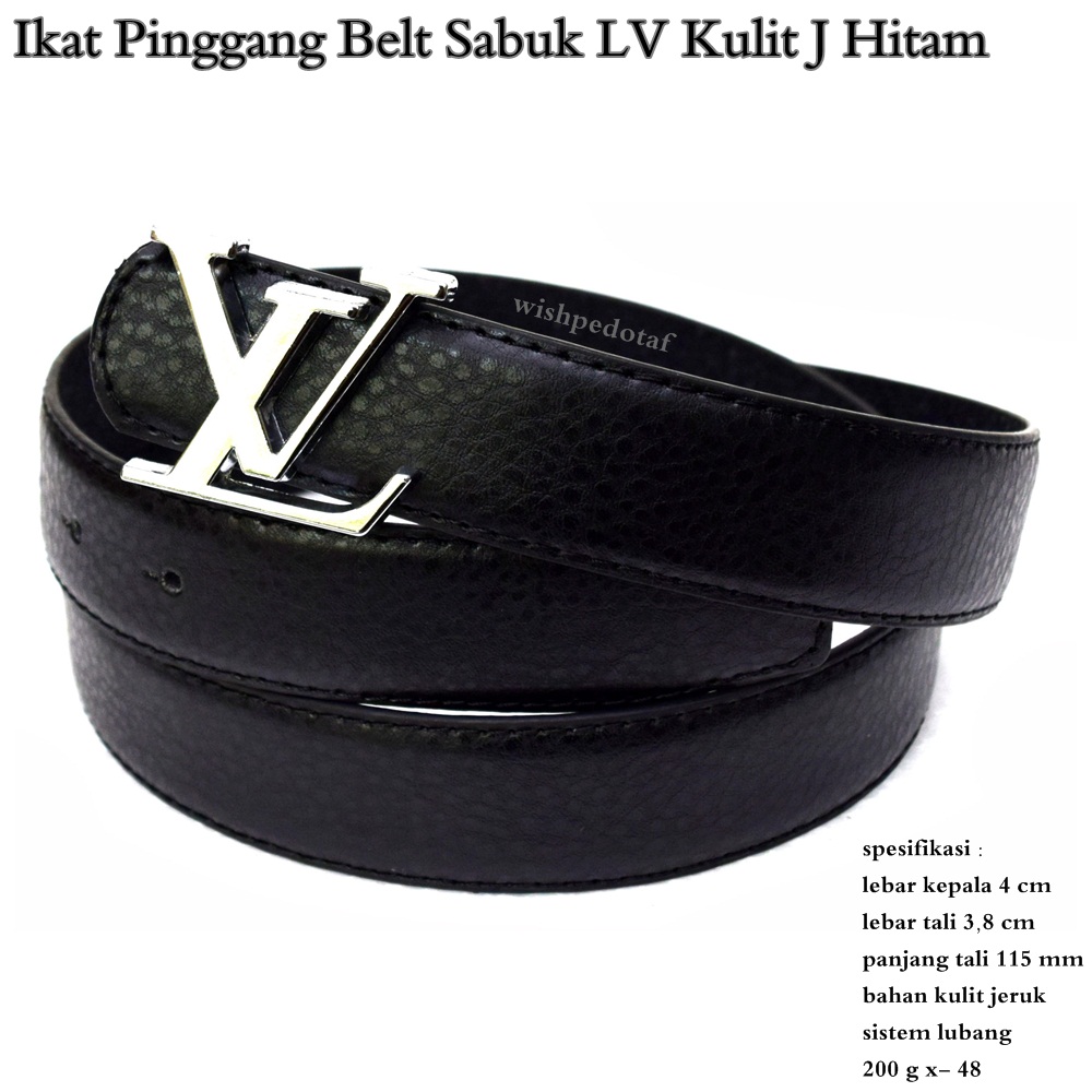 Jual TIDAK ADA MEREK Ikat pinggang / sabuk / belt LV Kulit J - HITAM harga  murah  Harga Grosir 2023