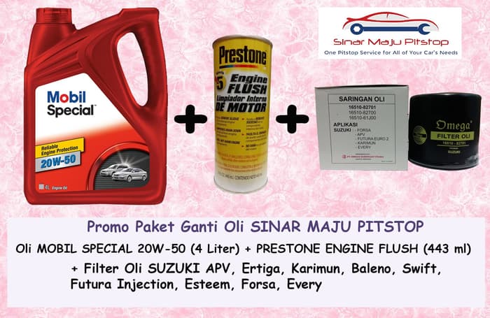 Jual Mobil Paket Ganti Oli Mobil Special 20w 50 Api Sn 4 Liter Prestone Engine Flush Filter Oli Suzuki Apv Suzuki Ertiga Original Harga Murah Ralali Harga Grosir 2021