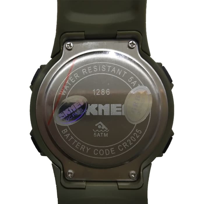 Jual Jam Tangan Pria Digital SKMEI 1286 Army Green Water Resistant