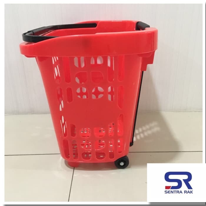 Jual Harga murah Keranjang Belanja Tarik 2 Roda-Kaps 30 liter 