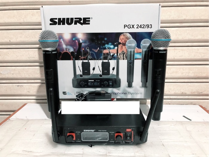 Jual Harga murah No Brand SHURE Mic Wireless Pgx Dua Mic