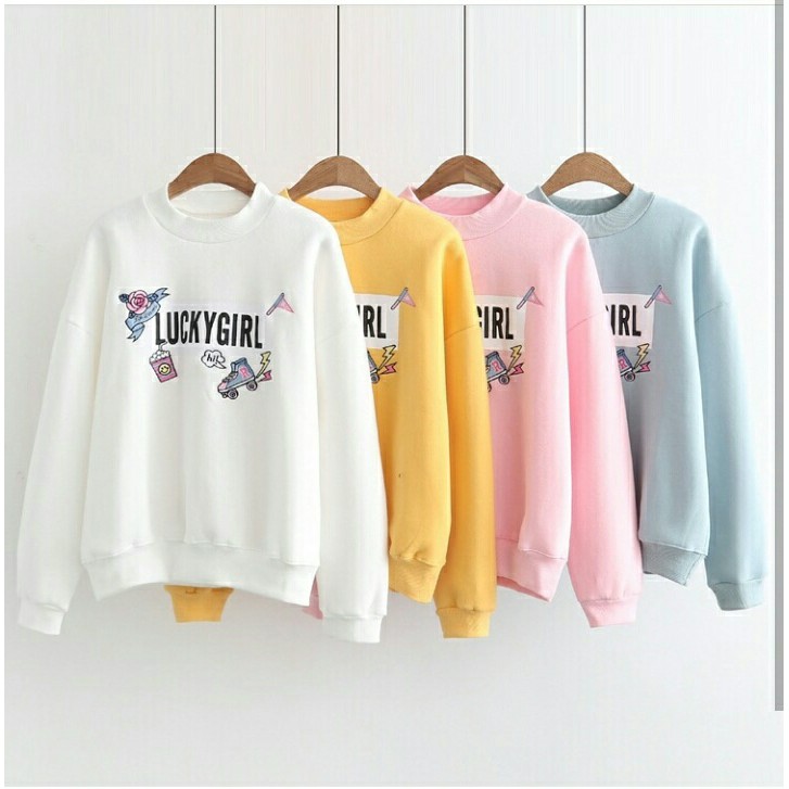 Jual Info terbaru Terlaris Sweater Lucky Outer Sweater Remaja Model Casual  Terkini bergaransi Ralali.com Harga Grosir 2023 | Ralali.com