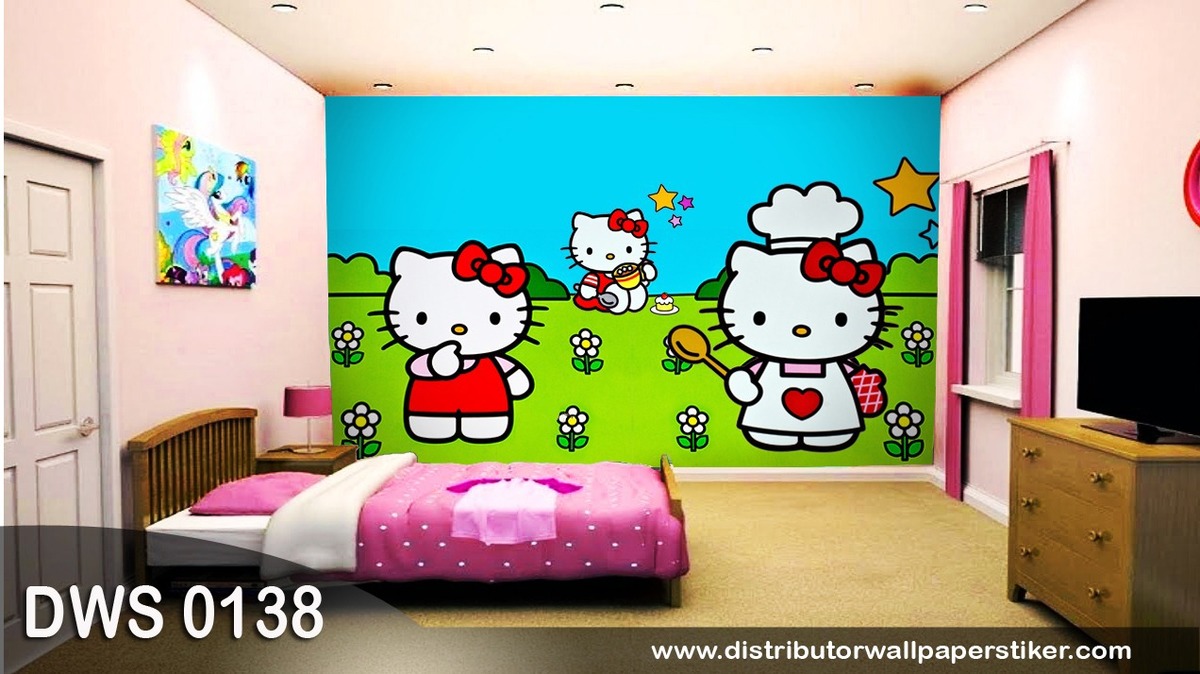 Wallpaper Dinding Hello Kitty 3d Image Num 14