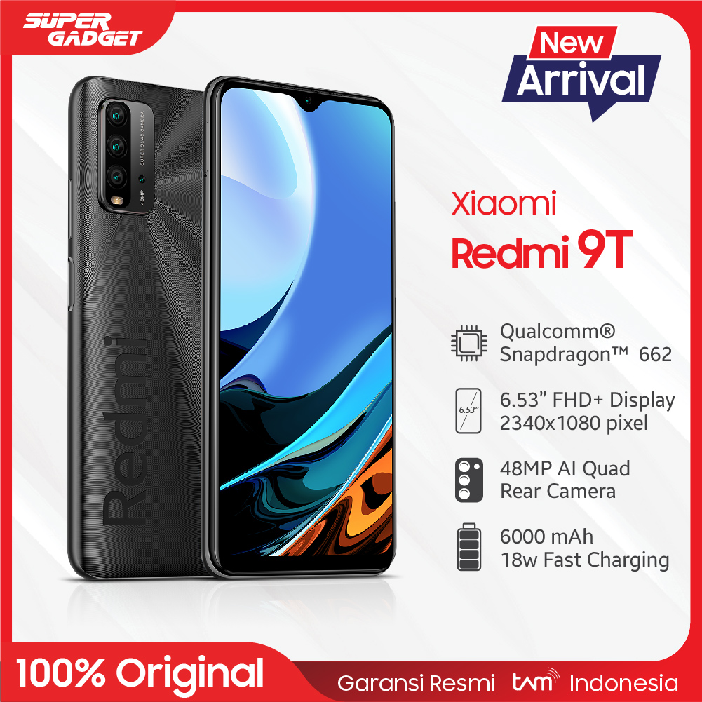 Jual Harga murah Xiaomi Redmi 9T RAM 4GB ROM 64GB 4/64 ORIGINAL