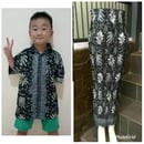 Couple Family Calista Rok Plisket Panjang Maxi Jumbo Dan Kemeja Batik Anak