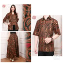 Couple Family Fatin Rok Lilit Maxi Payung Abaya Batik Wanita Dan Kemeja Batik Pria Couple Family Fatin Rok Lilit Maxi Payung Abaya Batik Wanita Dan Kemeja Batik Pria
