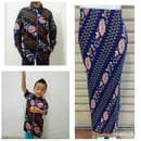 Couple Family Ramata Rok Plisket Maxi Jumbo Wanita Dan Kemeja Batik Ayah Dan Anak