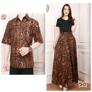 Couple Rok Lilit Maxi Payung Dacie Dan Kemeja Batik Pria
