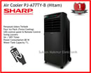 Sharp Air Cooler PJ-A77TY-B-Hitam, Water Tank Capacity 7 L, 80 Watt