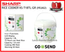 Sharp Rice Cooker KS-T18TL-GR (Green), 1.8 Lt, 4 in 1 Functions, Touch Panel  Rice Cooker