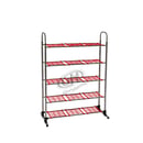 Rak Sepatu Stainless 5 Susun Merah