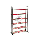 Rak Sepatu Stainless 6 Susun Merah