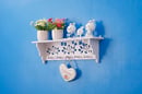 Rak Shabby Chic Dengan 5 Buah Hook Gantungan MH50105