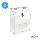 Kotak Saran Akrilik – KS10M / Box Acrylic / Sugestion Box / Kotak Amal / Kotak Undian Akrilik