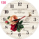 Natural # 130 Hiasan Interior Klasik Jam Dinding Motif Shaby Chic -  Multi colour