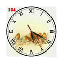 Natural # 154 Jam Dinding Unik Motif Lukisan Burung Hiasan Interior  - Multi colour