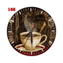 Natural # 166 Jam Dinding MDF Motif Kafe Hiasan Keren Dekorasi Interior - Multi colour