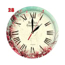 Natural # 28 Jam Dinding MDF Hiasan Ruang Interior Motif Retro - Multi colour