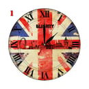 Natural #1 Jam Dinding Hiasan Interior Ruang Motif Bendera