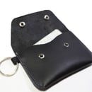 Dompet Stnk Kulit Asli Sapi Warna Hitam (Gantungan Kunci Stnk Mobil)