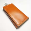 Dompet Stnk Kulit Asli Sapi Warna Tan (Gantungan Kunci Mobil Motor)