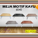 Meja Lipat Motif Kayu