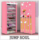 Rak Sepatu Kain 10 Susun 9 Rangka AK10 Jump Soul