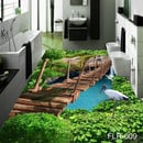 WALLPAPER 3D WALLPAPER CUSTOM WALLPAPER LANTAI JEMBATAN KAYU