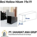 Besi Hollow Hitam 19x19x1.0