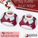 Fitting Plafon Lampu Bulat Merah Luxury