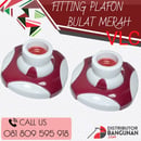 Fitting Plafon Lampu Bulat Merah VLC
