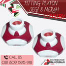Fitting Plafon Lampu Segi 8 Merah Luxury