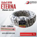 Kabel Listrik NYM ETERNA - 2 x 1,5 -Harga Permeter