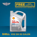 Oli Mobil Shell HX8 Full Synthetic 5w-30 @4 LITER - GRATIS JASA GANTI
