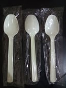 Sendok Plastik Premium Higienis Steril Wrapped Ivory 100 pcs