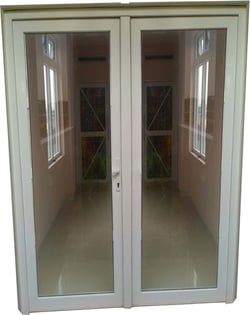 Jual Double  Pintu  Kaca  Swing Putih 180x210 Royal UPVC Ralali com