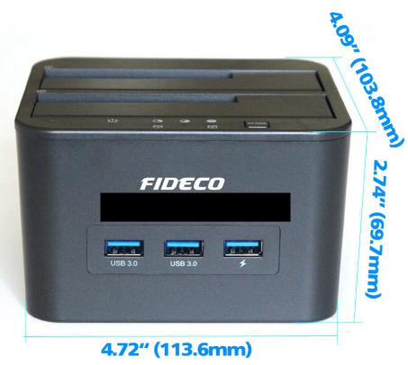 FIDECO Docking Harddisk 2 Bay with USB HUB 3.0