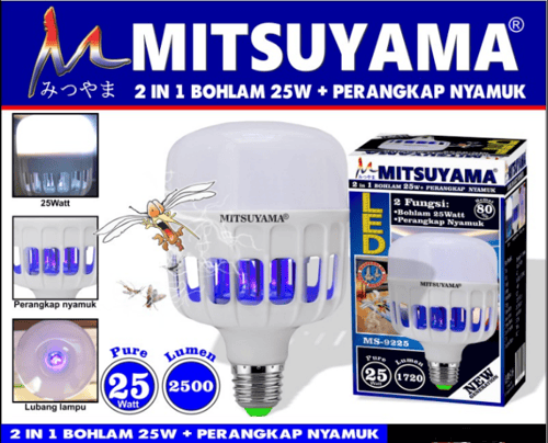 Lampu led Perangkap Nyamuk Terang 25 Watt Mitsuyama