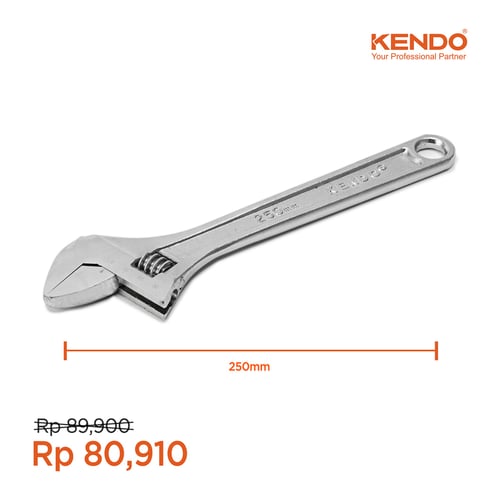 KENDO Kunci Inggris Adjustble Wrench 25cm KD-15133 By Bionic Hardware