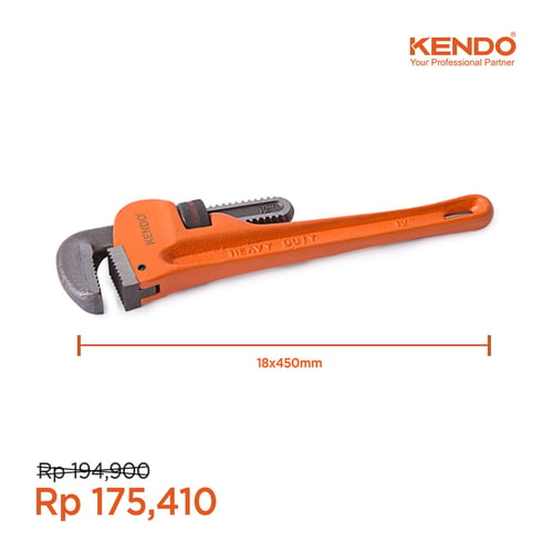 KENDO Pipe Wrench Kunci Pipa 35cm KD-50106 By Bionic Hardware