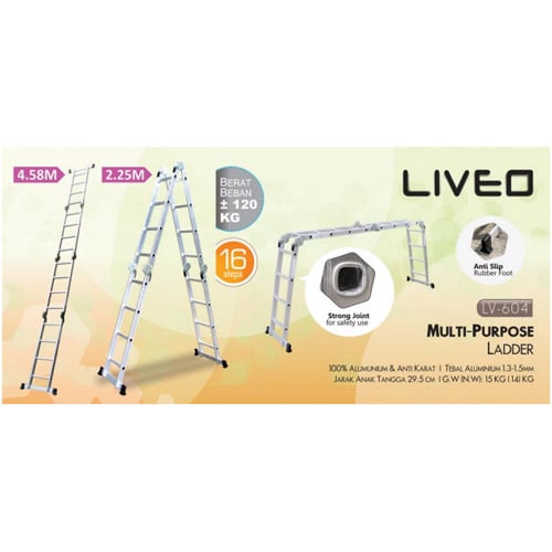 LIVEO Multi Purpose Ladder (4,4m) LV-604
