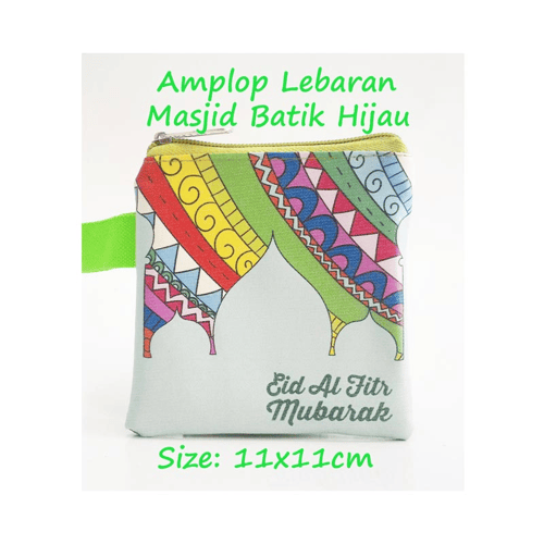 Amplop Lebaran Masjid Batik Hijau 20