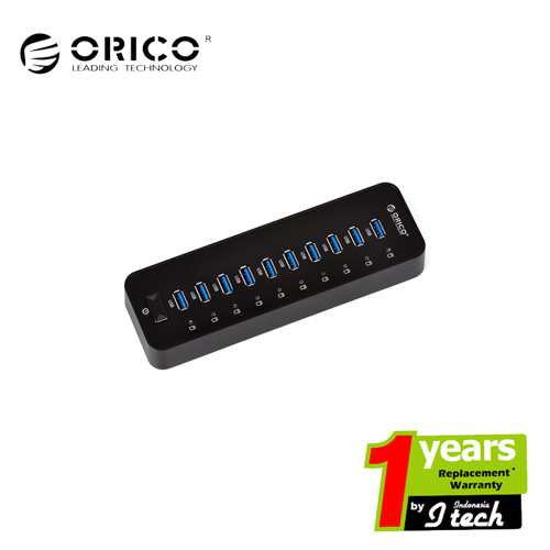ORICO P10-U3 (Super Speed 10-port USB3.0 HUB with VLI Chipset) Hitam