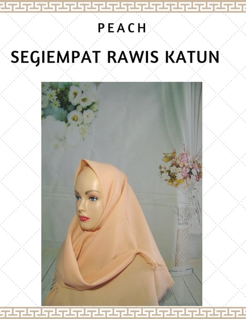 Segiempat Rawis Katun / Jilbab Segiempat Rawis Katun - Tukiyem13