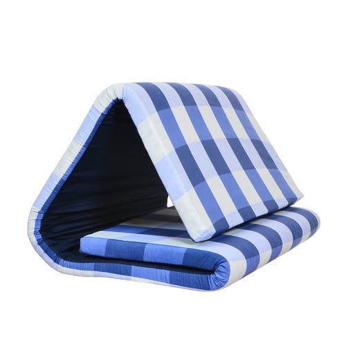 UNILAND Kasur Lipat Kotak 100 x 180cm Biru