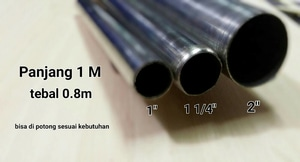 Pipa Bulat Stainless Steel 2 inch x 1M