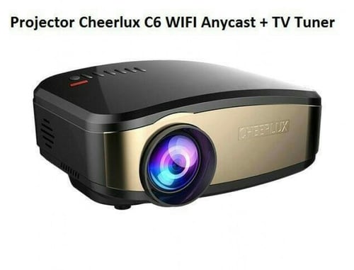 Mini Portable Projector Cheerlux C6 WiFi Anycast TV Tuner